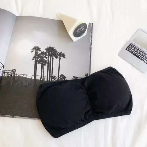 Strapless Removable Pad Cross-Back Bralette – Seamless Supportive