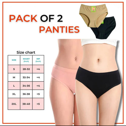 Pure Cotton Panty (Pack of 2) – Soft Breathable Everyday Comfort