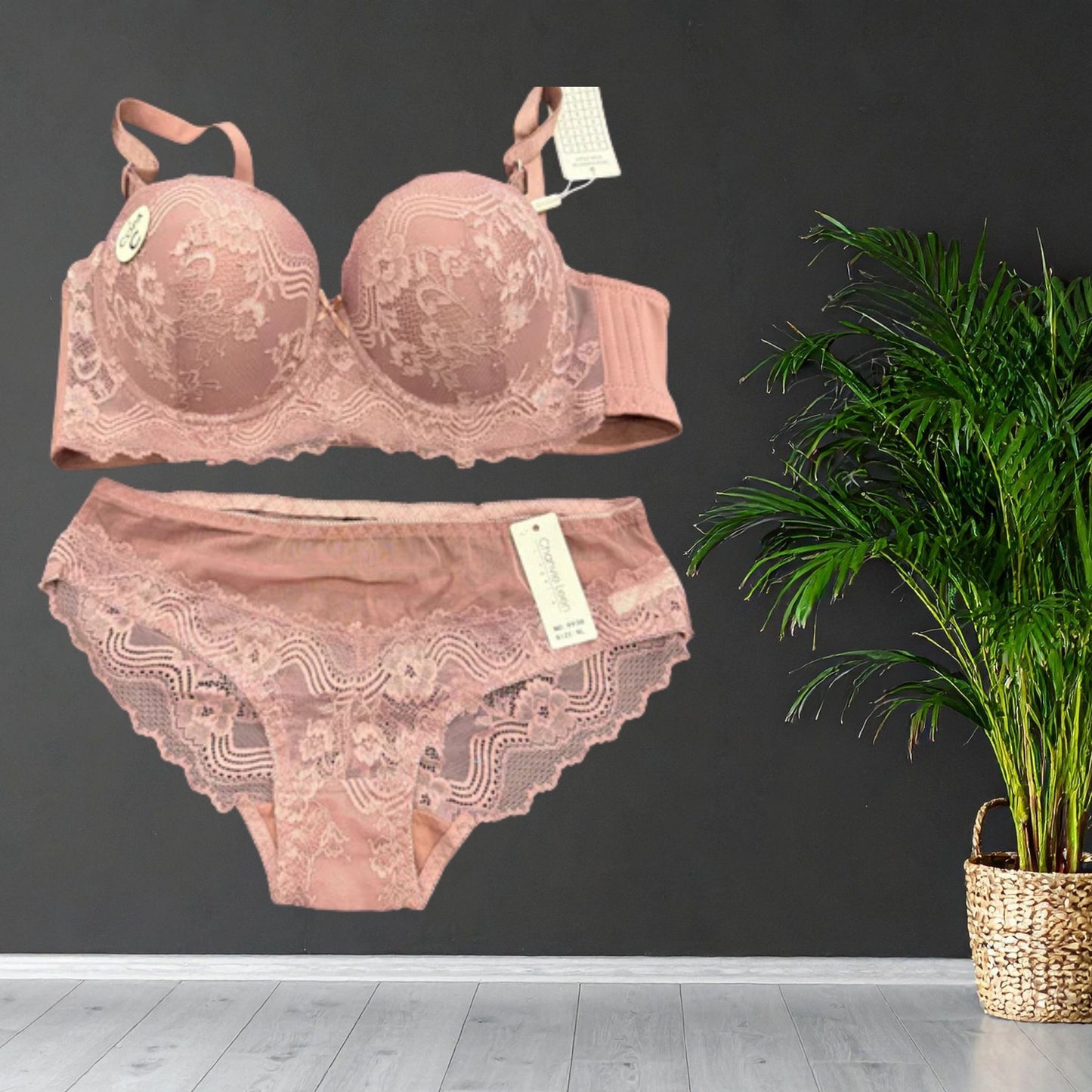 Elegance Lace Padded Bra & Panty Set – Luxury Supportive