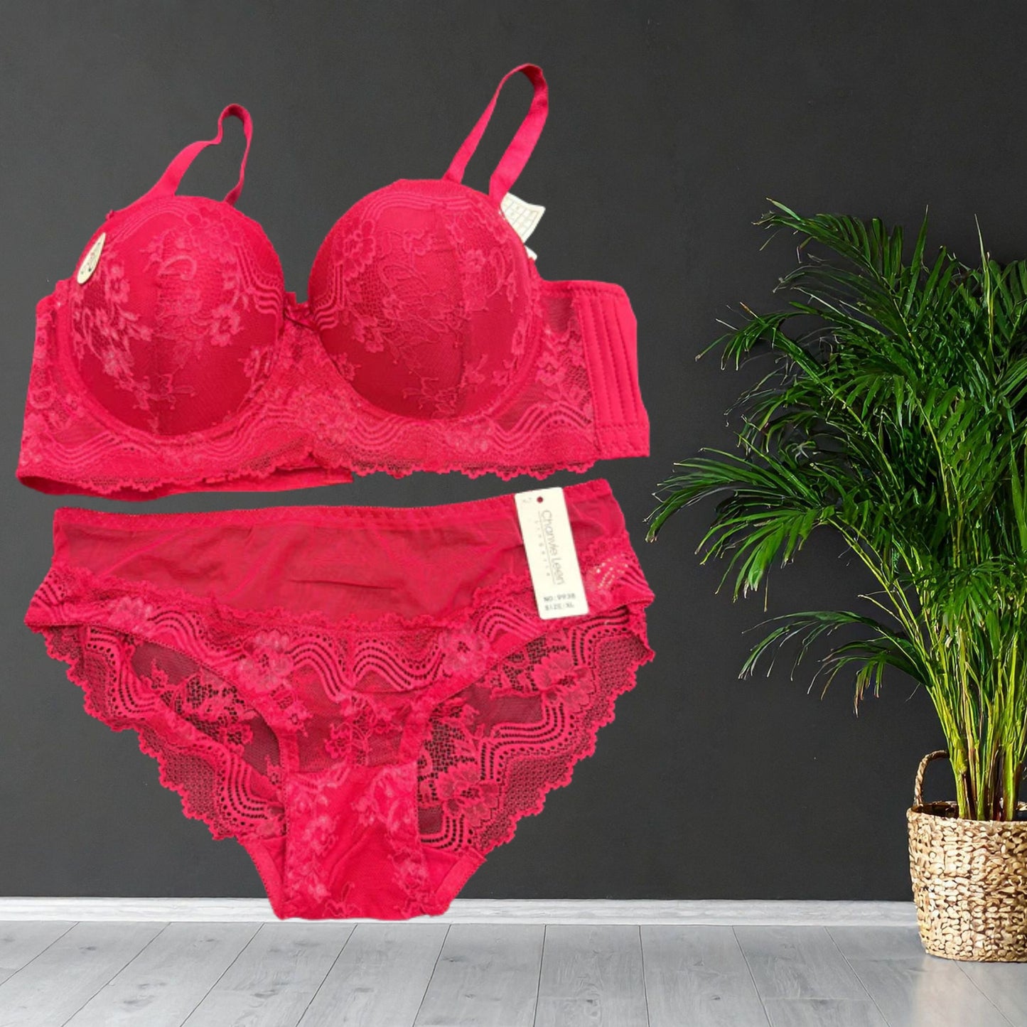 Elegance Lace Padded Bra & Panty Set – Luxury Supportive