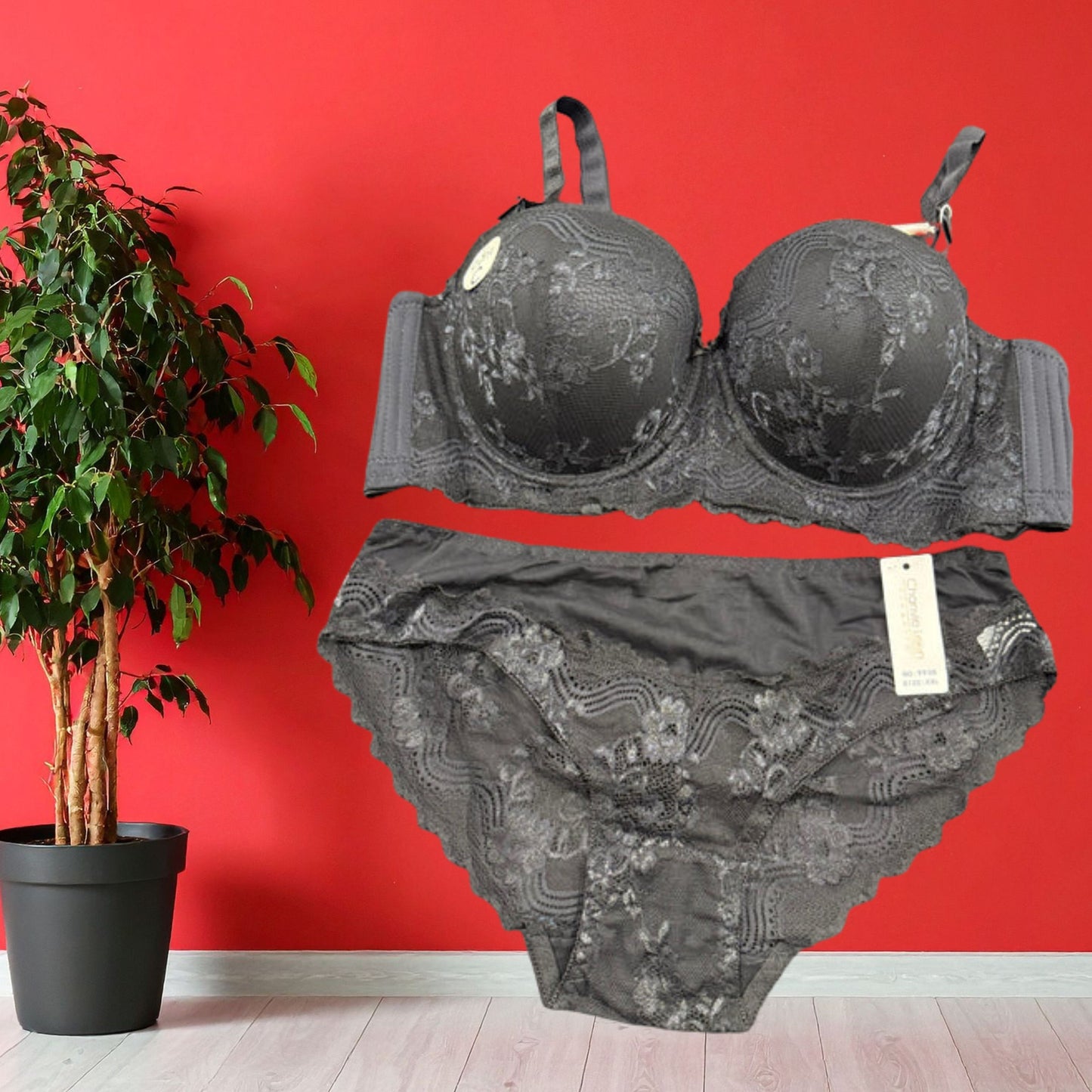 Elegance Lace Padded Bra & Panty Set – Luxury Supportive