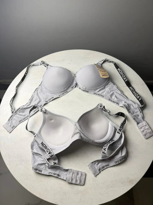Fashion-Strap One-Piece Padded Bra