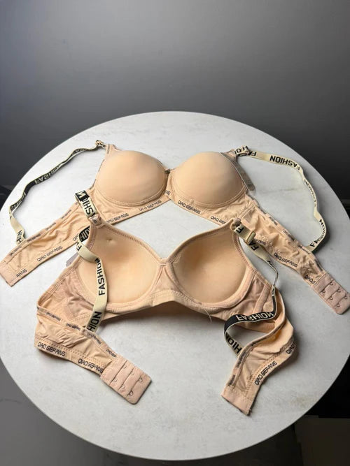 Fashion-Strap One-Piece Padded Bra