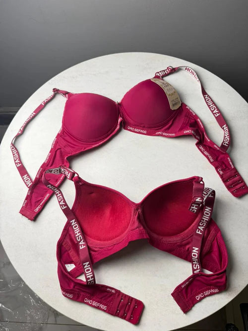Fashion-Strap One-Piece Padded Bra