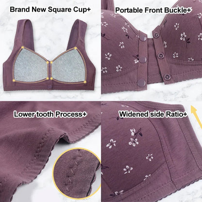 🎀 11.11 SUPER COMBO – 2× Front Open Button Bras + 1× Special Cotton Bra 💝