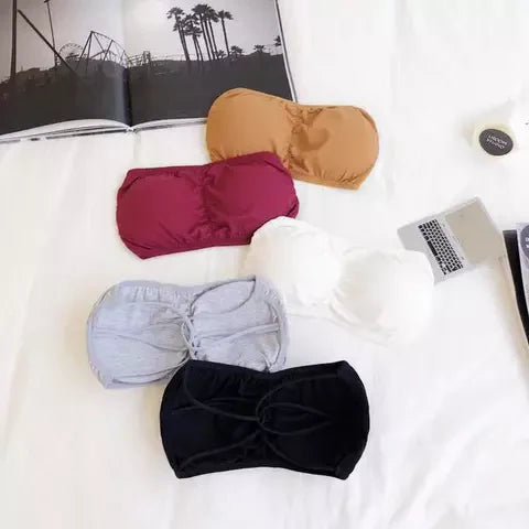 Strapless Removable Pad Cross-Back Bralette – Seamless Supportive