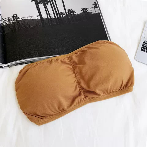 Strapless Removable Pad Cross-Back Bralette – Seamless Supportive