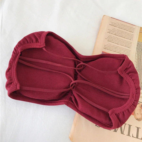 Strapless Removable Pad Cross-Back Bralette – Seamless Supportive